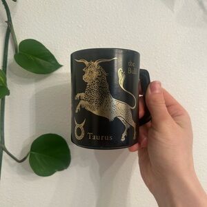 Vintage Federal Glass Taurus Zodiac Mug
